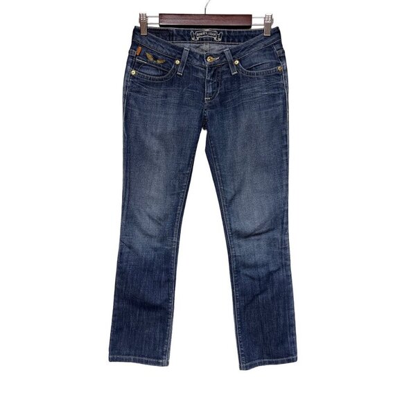Robin's Jeans Super Marilyn Wings Straight Denim Blue Jeans Women's Size 26 - Picture 1 of 15